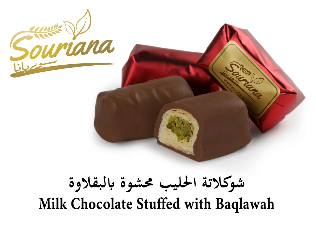 Milk Chocolate Stuffed with Baqlawah
