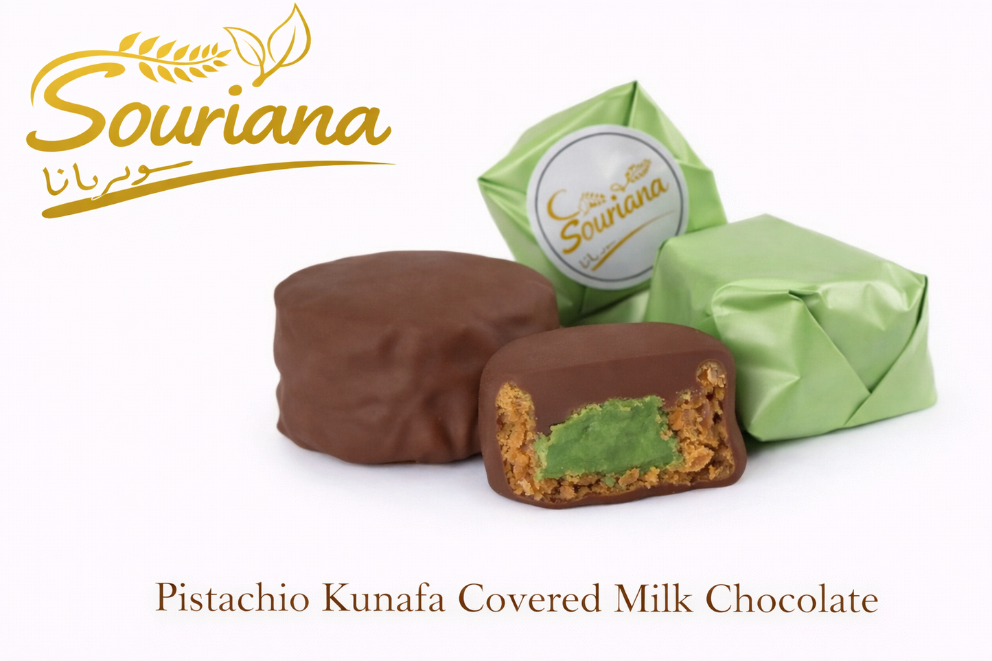 Pistachio Kunafa Covered milk Chocolate