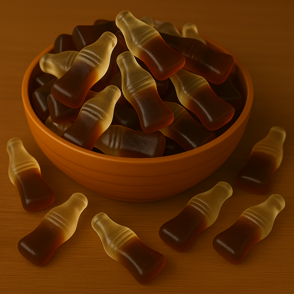 Halal Gummies - Clear Cola Bottles