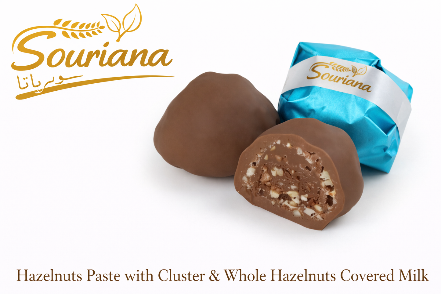 Hazelnuts Paste with Cluster & Whole Hazelnuts Covered Milk Chocolate