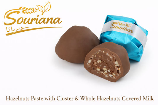 Hazelnuts Paste with Cluster & Whole Hazelnuts Covered Milk Chocolate