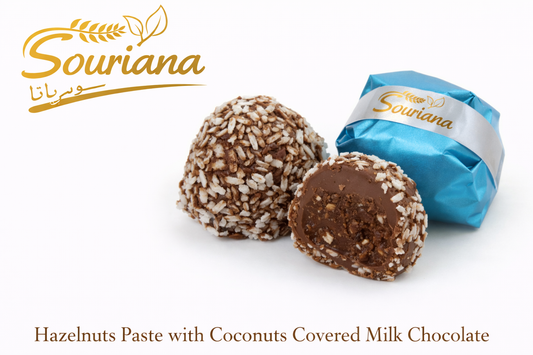 Hazelnuts Paste with Coconuts Covered Milk Chocolate