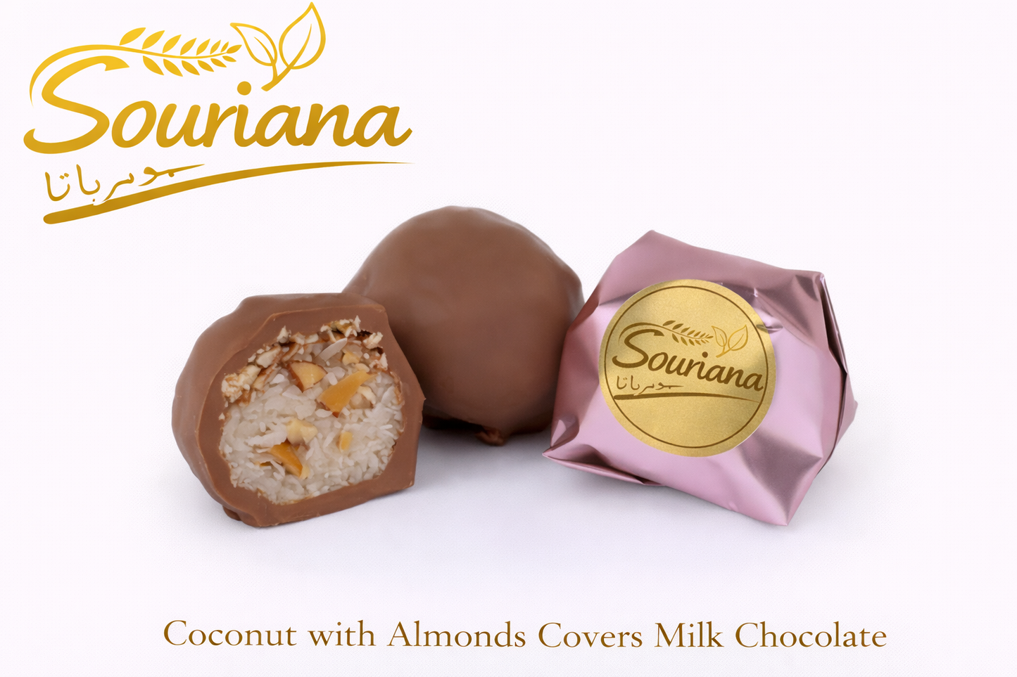 Coconut with Almonds Covered Milk Chocolate